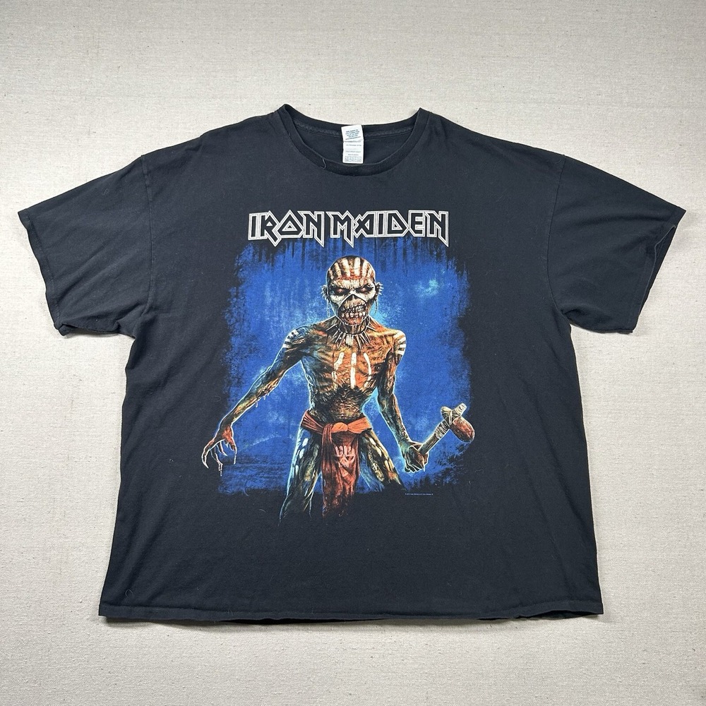 Delta Iron Maiden Shirt Mens 3xl Book of Souls Tour 2017 Dates Rock Band  Horror